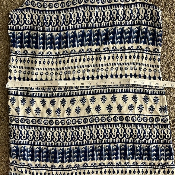 Beachlunchlounge Blue Kayla Tassel Shift Bohemian Casual Dress size large - Picture 7 of 8